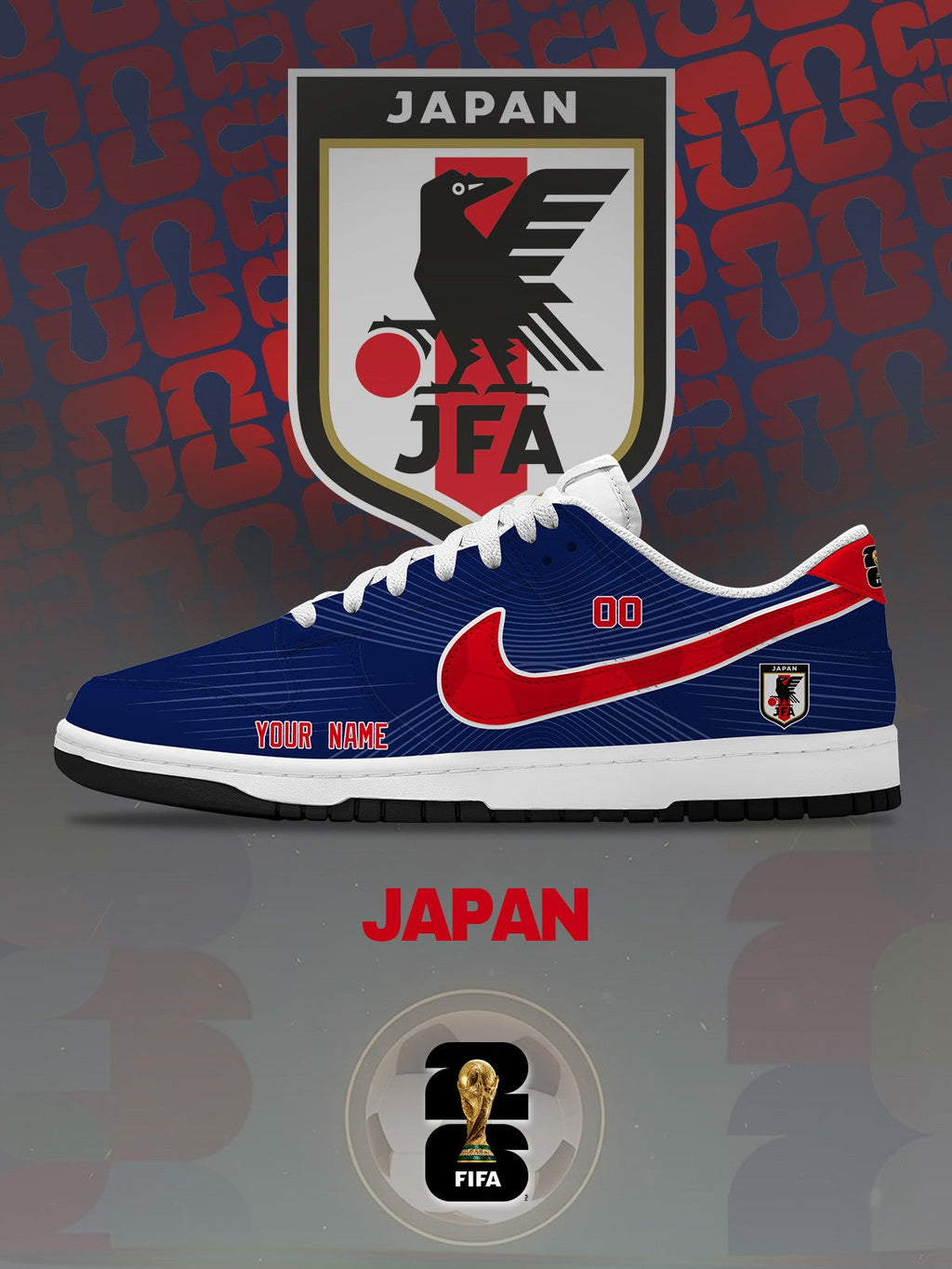 World Cup 2026 Japan V.1 Custom SB-Style Sneakers