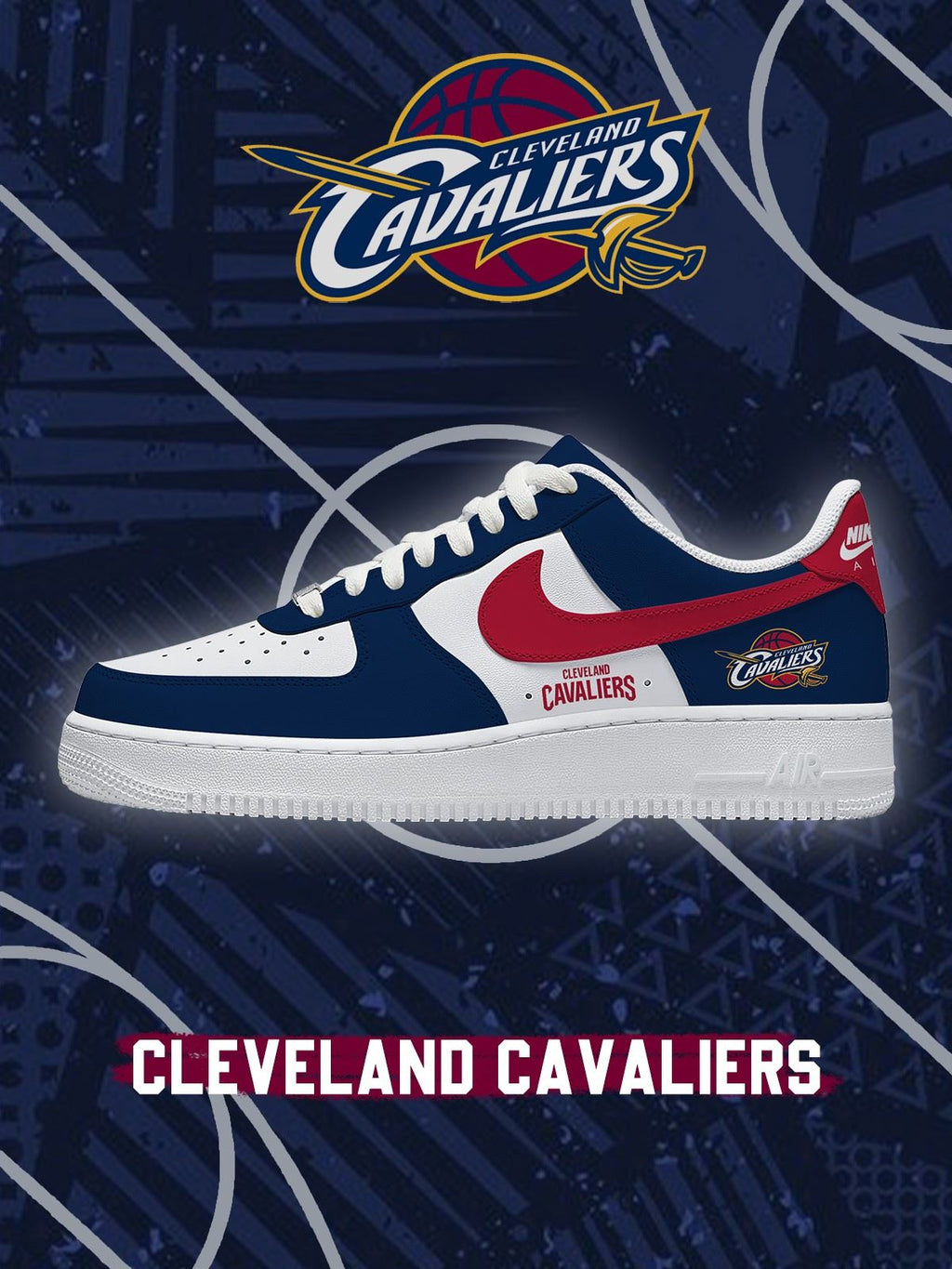 Cleveland Basketball Custom Air-Style Sneakers