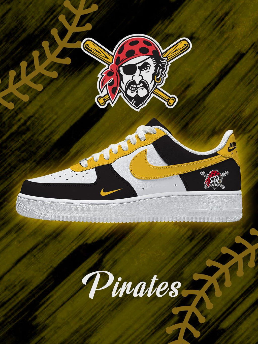 Pittsburgh Baseball Custom Air-Style Sneakers