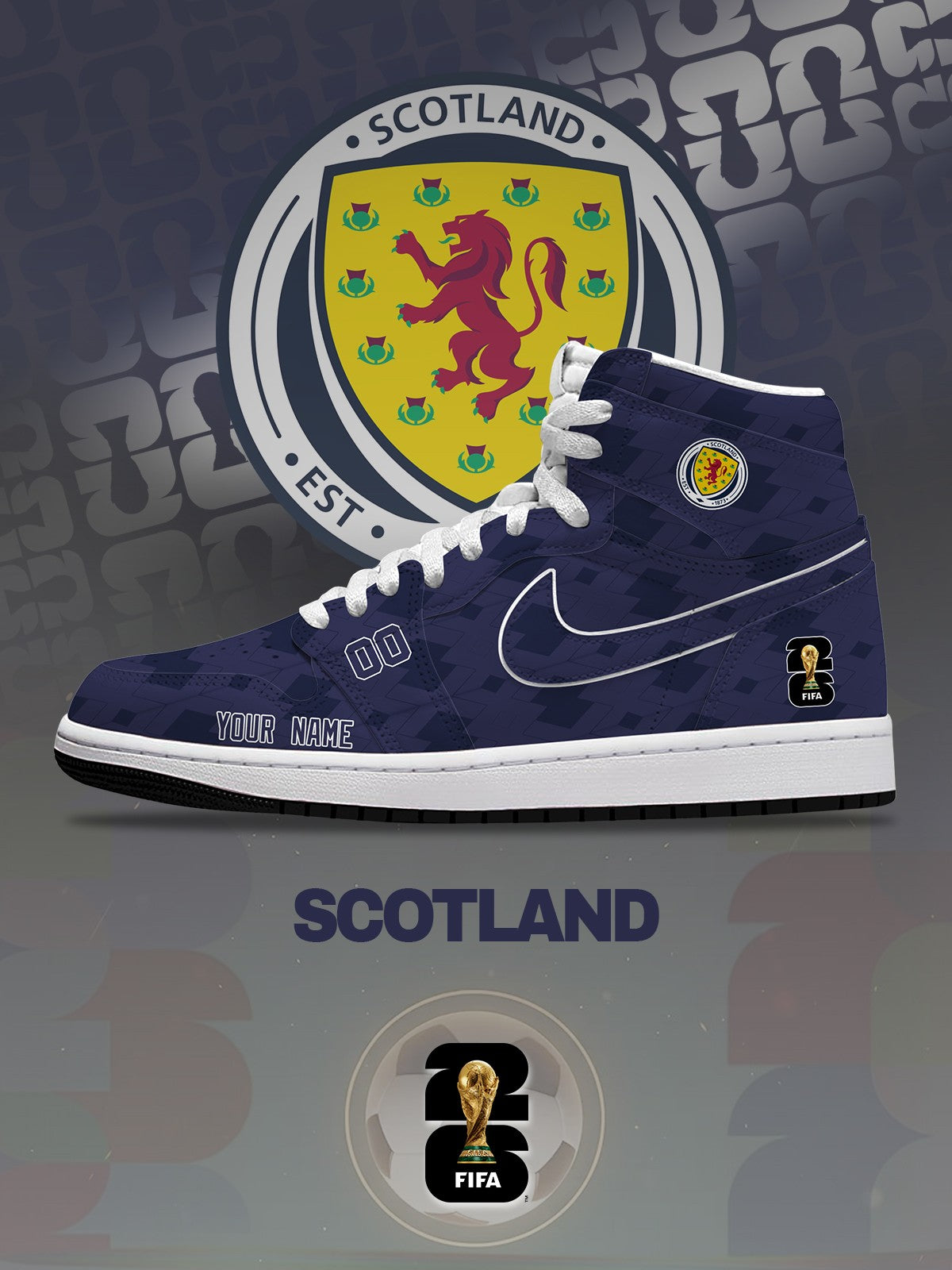 World Cup 2026 Scotland V.1 Custom High-Top Sneakers