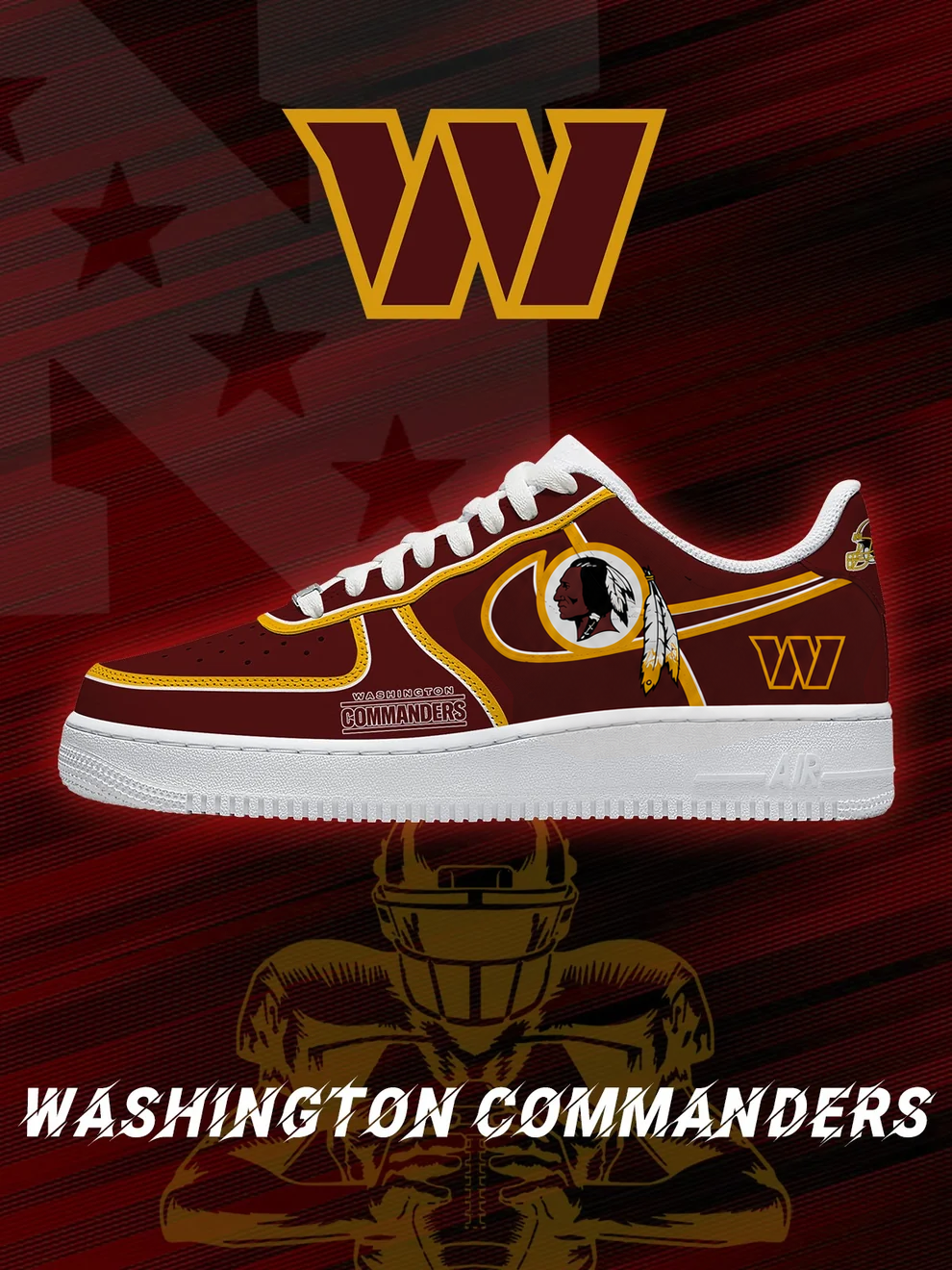 Washington Football V.2 Custom Air-Style Sneakers